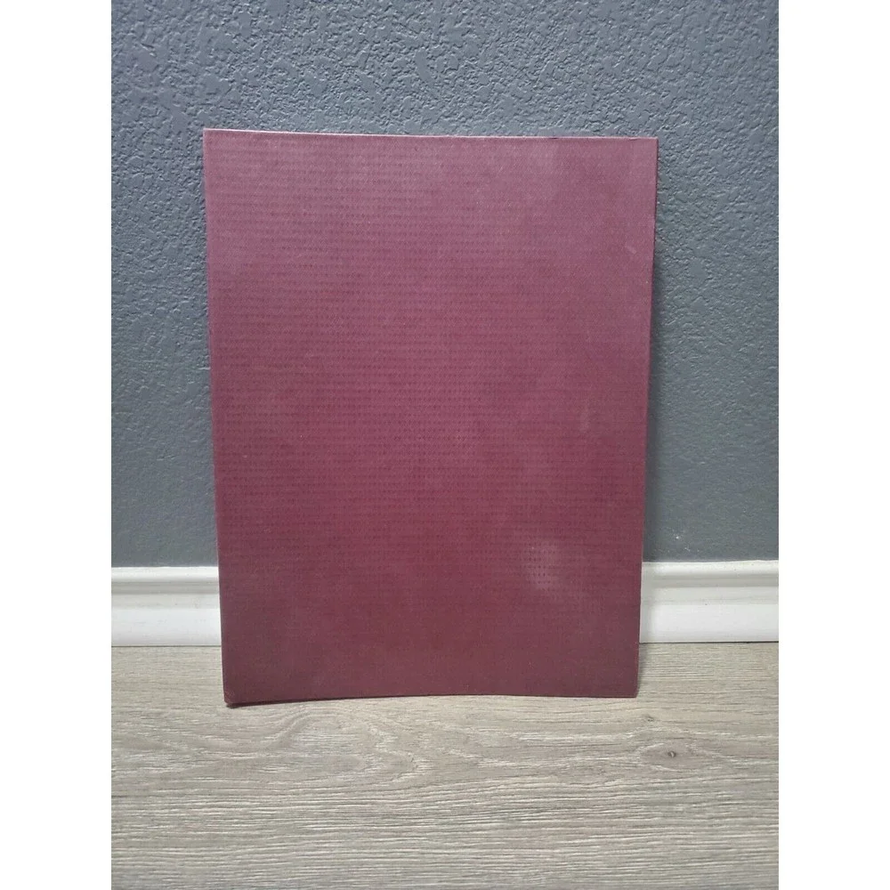 Unmarked Unused Maroon Photo Album Holds 4x6 Photos 34 Pages Easily Expandable